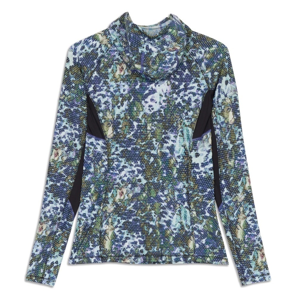Lululemon- Multicolored Polka Dot Hooded Longsleeve Runbeam Pullover Jacket